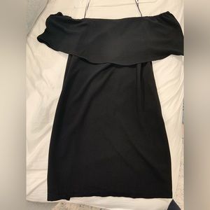 Off the shoulder black mini dress. Size XL